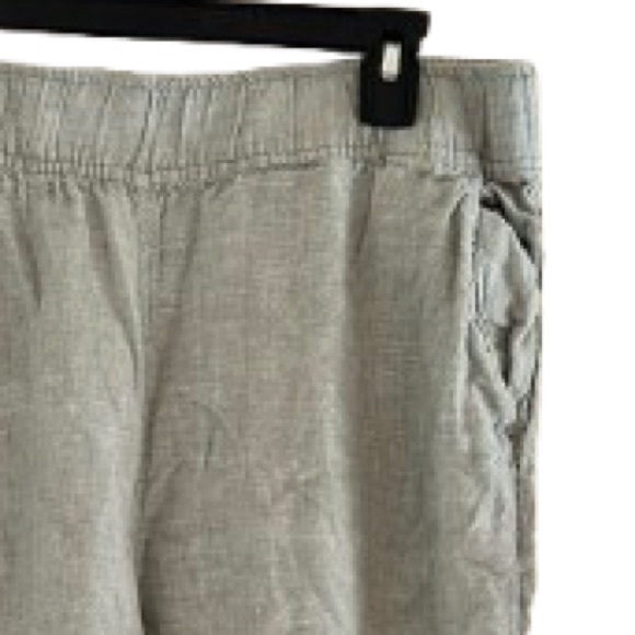 Tahari Linen Wide Leg Pants L Green-Gray Coastal Cowgirl Quiet Luxury - Picture 3 of 5